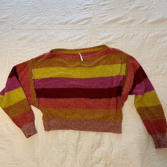 Free People multicolor crop sweater - Picture 2 of 3